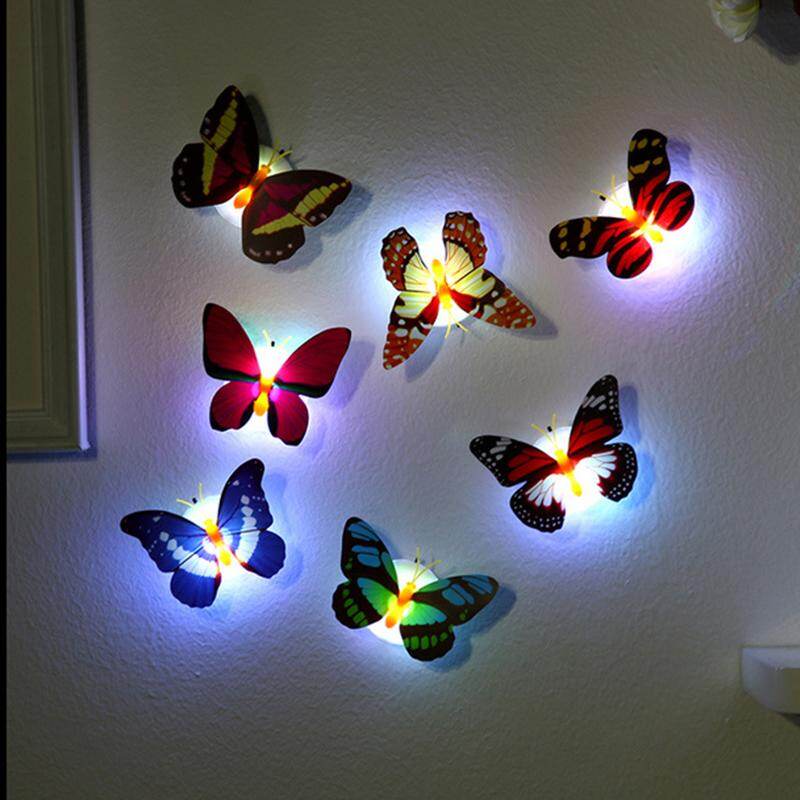LM Stick Butterfly LED Lamp Night Light Room Party Wall Decoration Lights