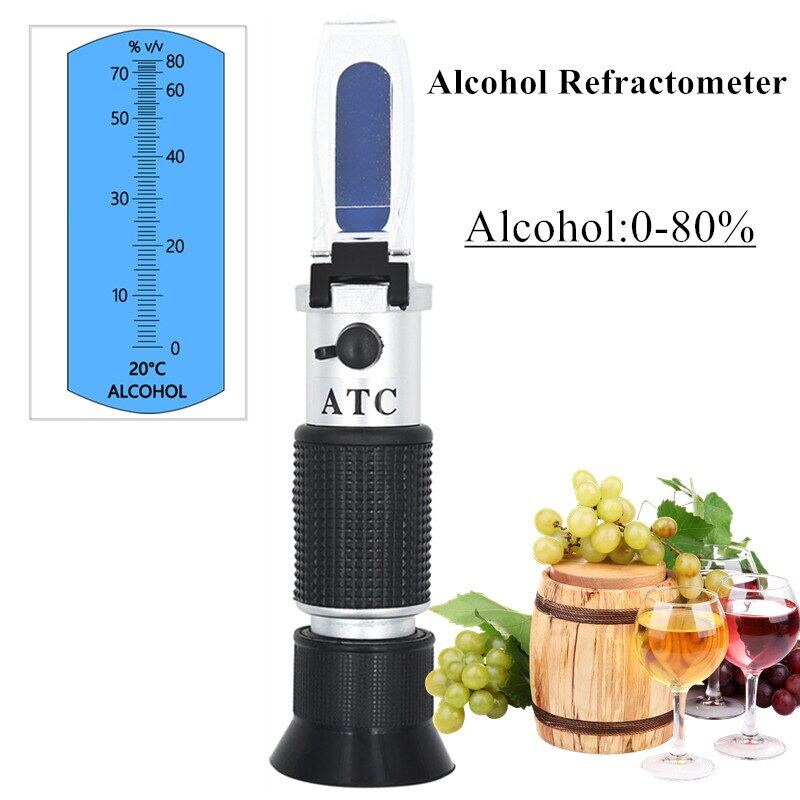 มือถือเครื่องวัดแอลกอฮอล์เหล้าเครื่องทดสอบ Refractometer Urinometer