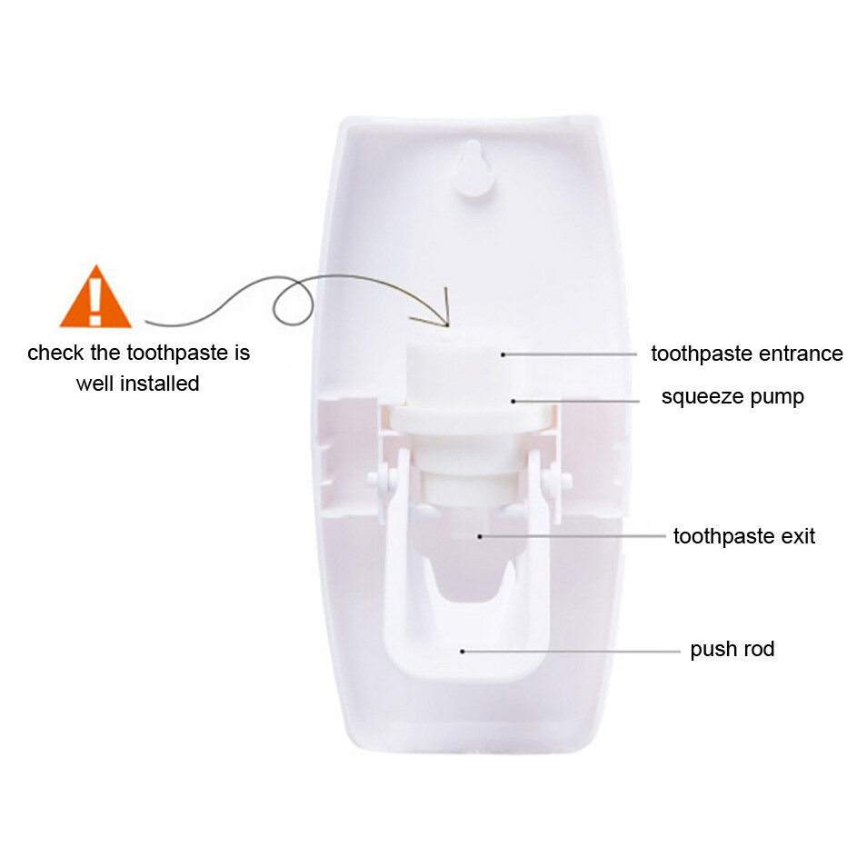 Bathroom Accessories Set Toothpaste Squeezer Automatic Release Toothbrush Holder Wall Mounted Bathroom Tool Rack Set