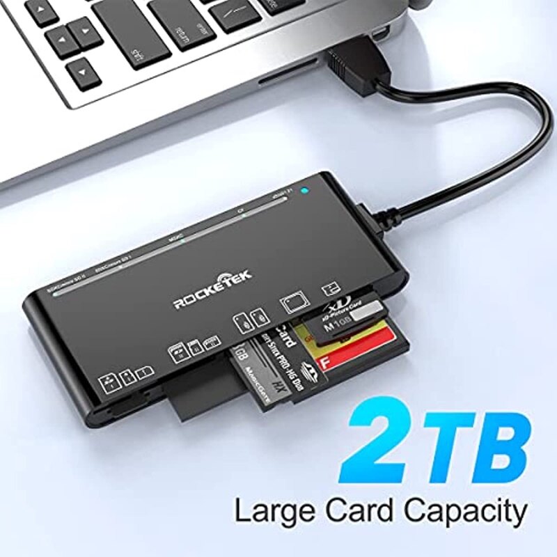CNAGAIN Đầu Đọc 7 Trong 1 Nhiều Thẻ, USB 3.0 Đầu Đọc Thẻ Nhớ Cho SD/SDXC/SDHC/Micro SD/CF/XD/MS/MMC Thẻ Nhớ Máy Ảnh, Đầu Đọc/Ghi 7 Trong 1 Thẻ USB Đầu Đọc Thẻ SD