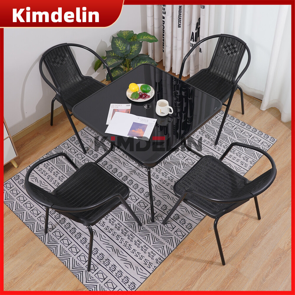 KIMDELIN Outdoor Furniture Garden Set Chairs and Table For