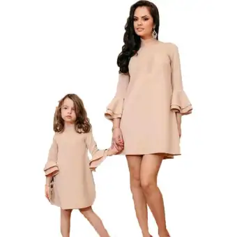 mother and daughter dress lazada