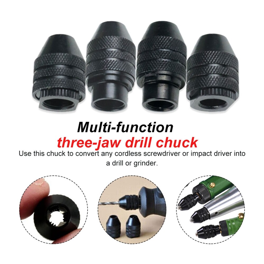 Mini Keyless Drill Bit Multi Rotary Tools Converter Adapter Drill Chuck