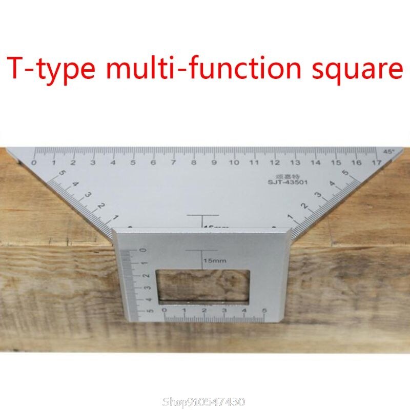 Multifunction Angle Ruler 45 90 Degree Gauge Measuring T Rule Aluminum ...