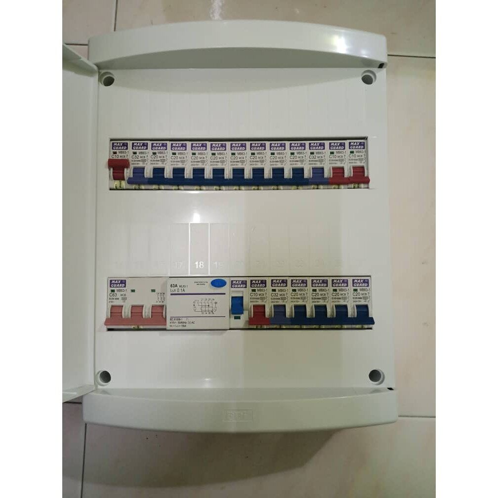 MY WholeSale ELECTRIC CONSUMER KOTAK 30 WAY 【3 PHASE】 DB BOX FULL SET ...