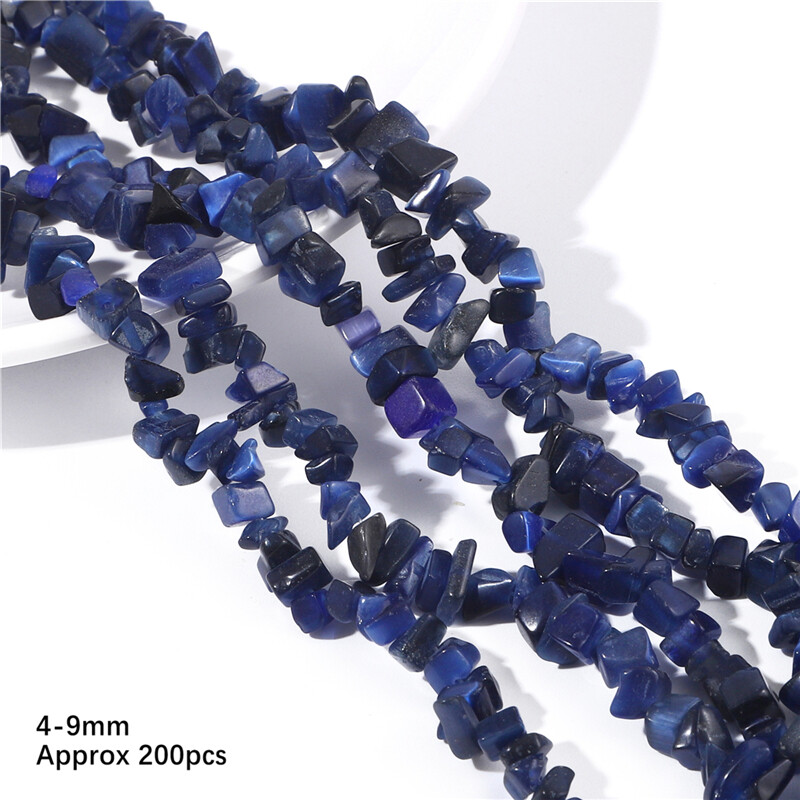 200pcs/Bag( 80cm/16") 4-9mm Cats Eye Chips Beads Stone Seed Beads For DIY Necklace Bracelet Jewelry Making