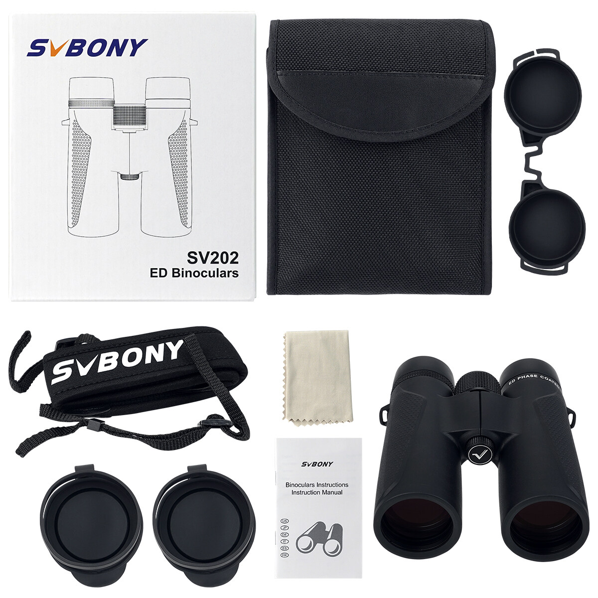 【ED】SVBONY SV202 Binoculars for Adults Portable 8X32/8X42/10X42/10X50 ...