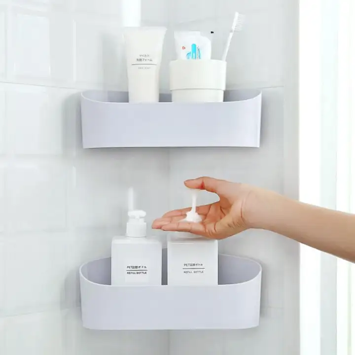 Punch Free Bathroom Shelf Tripod Storage Rack Wall Mounted Vanity Single Layer Corner Frame Counter Lazada Singapore - Wall Mounted Bathroom Sink Shelf Punch Free Bathroom Shelf Tripod Storage Rack Wall Mounted Vanity Single Layer Corner Frame Counter Lazada Singapore - Wall Mounted Bathroom Sink Shelf