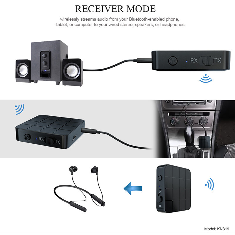 DISOUR Bộ Thu Phát Bluetooth 5.0 KN321 Chính Hãng Bộ Chuyển Đổi Âm Thanh Mini Không Dây Giắc Cắm AUX RCA 3.5MM Dongle Âm Thanh Nổi 2 Trong 1 Cho Xe Hơi Tai Nghe Loa Máy Vi Tính T V