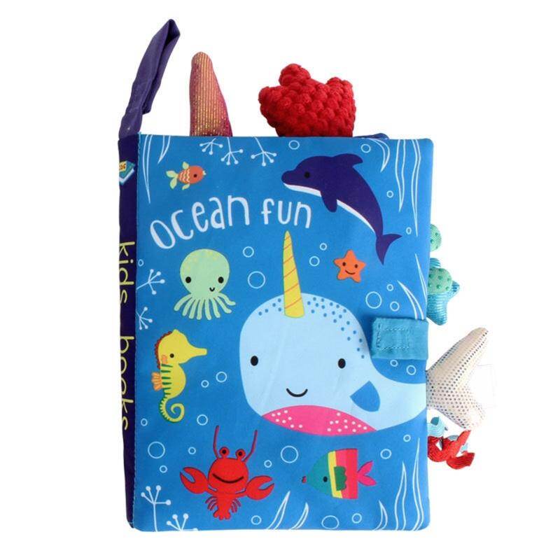 Newborn Toddler Development Educational Learning Books Gift Kids 3D Animal Tails Cloth Book Baby Puzzle Montessori Toy
