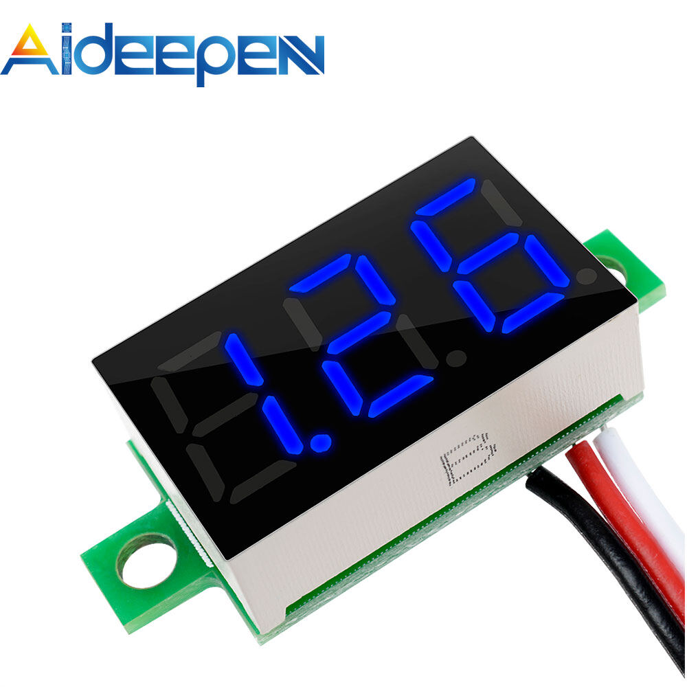 Original aideepen dc 0-30v 3 wires 0.36 inch led panel voltage meter 3digit display voltmeter