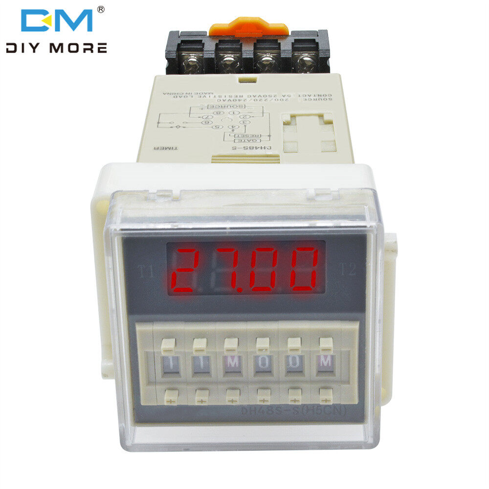 diymore DH48S-S Rơ Le Độ Trễ Thời Gian Chính Xác AC 220V Kỹ Thuật Số, Với Ổ Cắm Cơ Sở