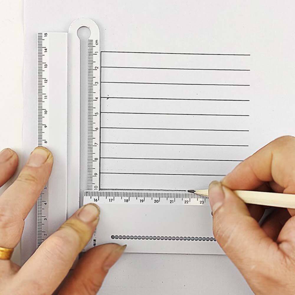 MMLUCK Simple Style Stationery Supplies Angle 30cm Drawing Tool Protractor Compass parallel Ruler Rectangle Ruler