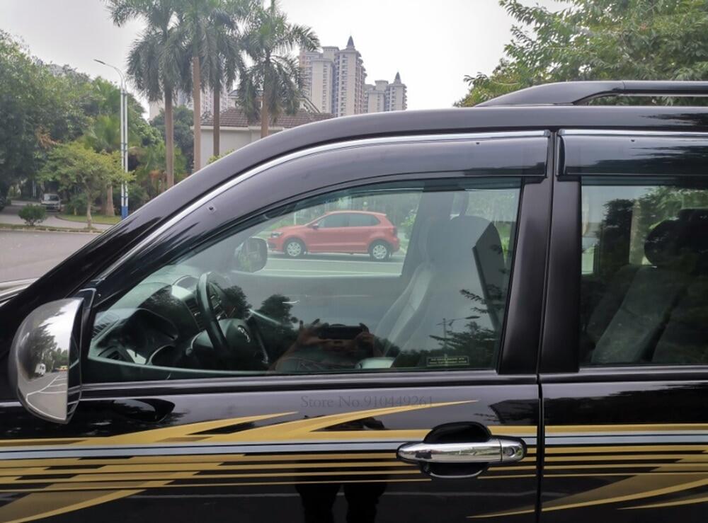 Deflectores De Aire Para Toyota Land Cruiser Prado 120 (2003-2020) - Set De 4 Piezas En Plástico SAN Ahumado