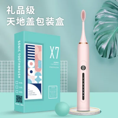Electric Toothbrush Sonic Vibration Cleaning with Soft Hair Brush for Gum Protection | Rechargable (Local Stock)