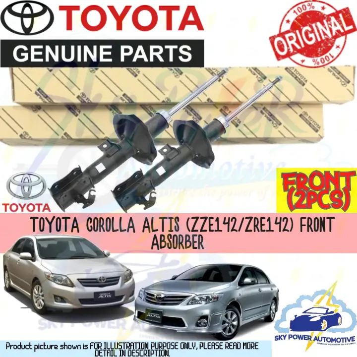 Toyota Corolla Altis Zze142 Zre142 2008 2013 100 Original Genuine Shock Absorber Front 2pcs Lazada