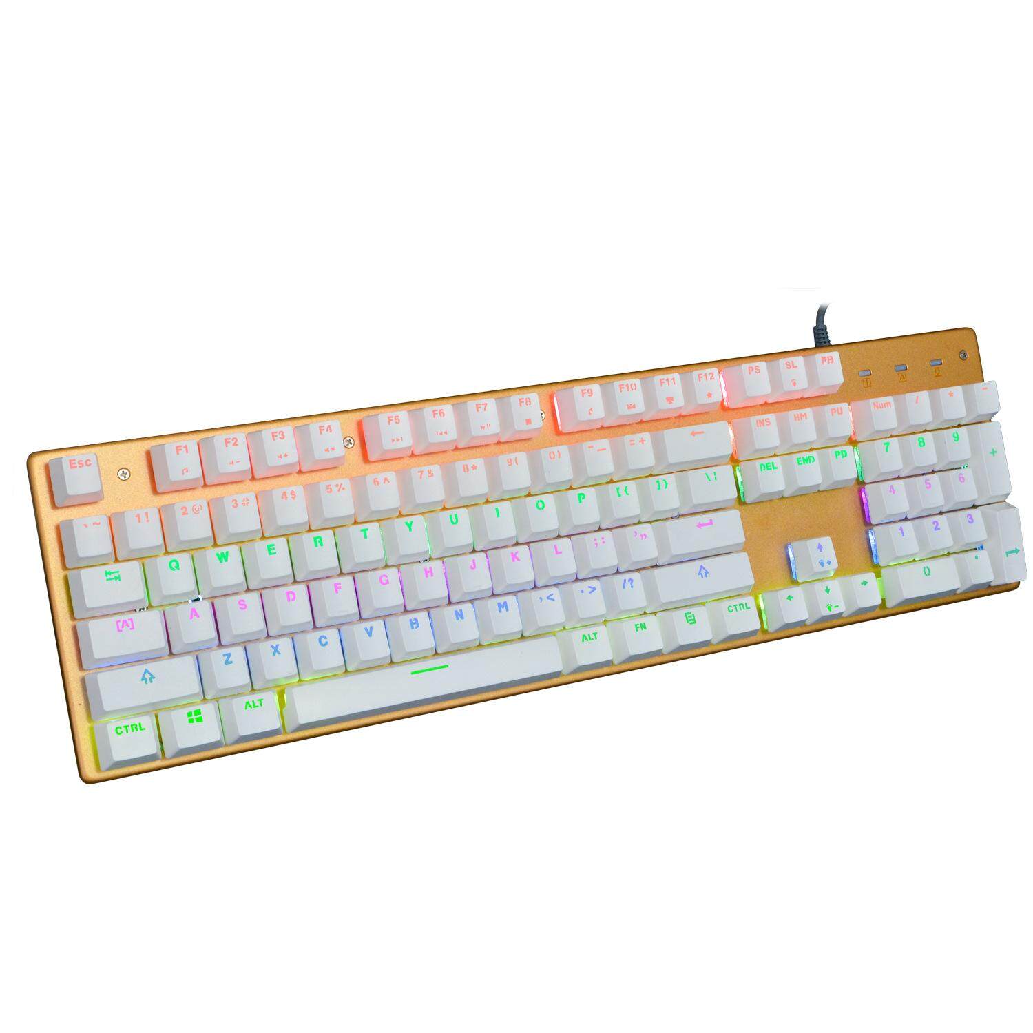 Eighteen Duqing Axis 104 Key True Machinery Keyboard Competition Internet Cafe Game Light emitting Network Gallery Lol Keyboard