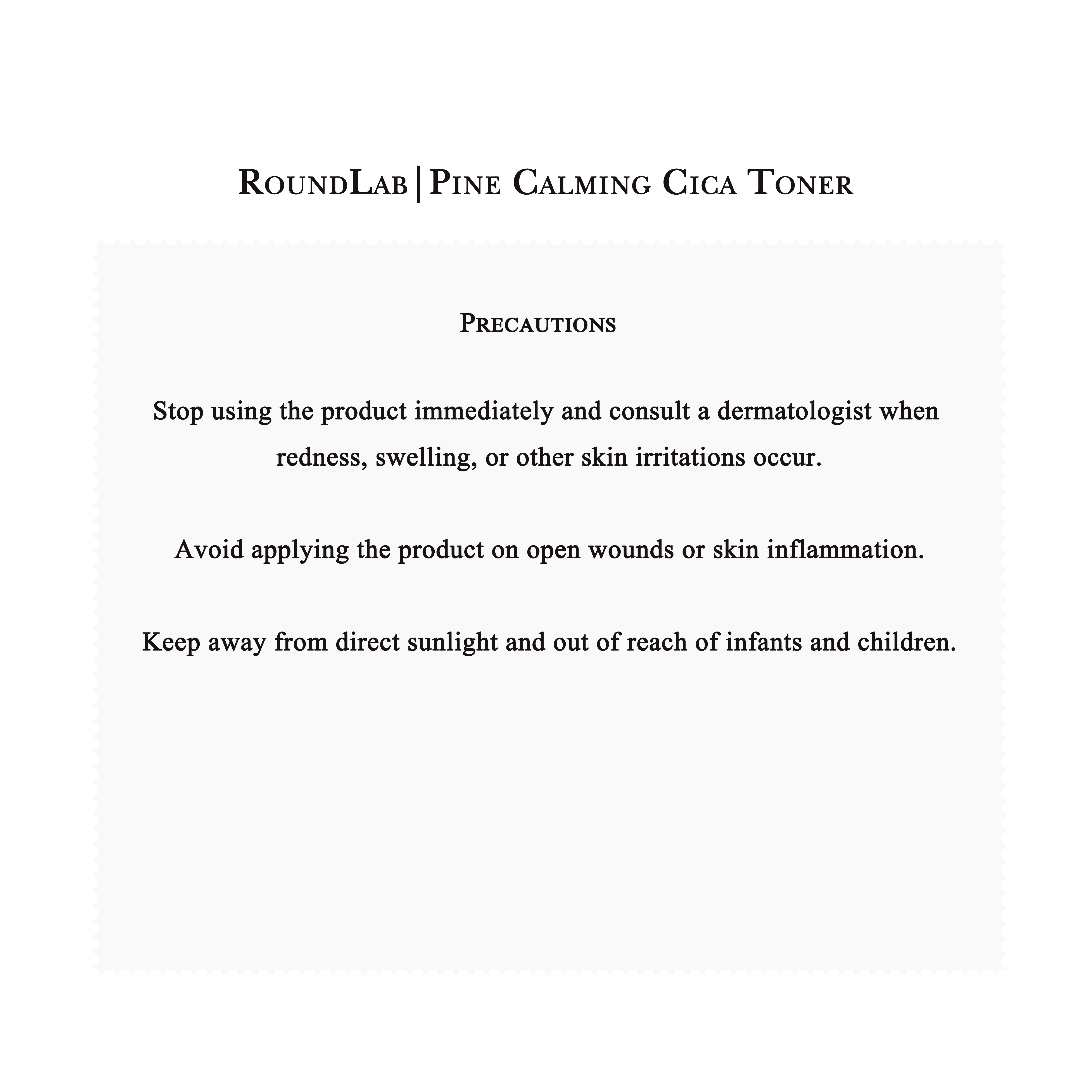 Roundlab | cây thông làm dịu cica Toner (250ml)