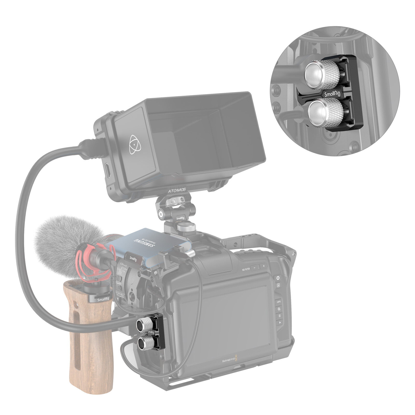 SmallRig Kẹp Cáp HDMI & USB-C, Dành Cho BMPCC 6K PRO 3271