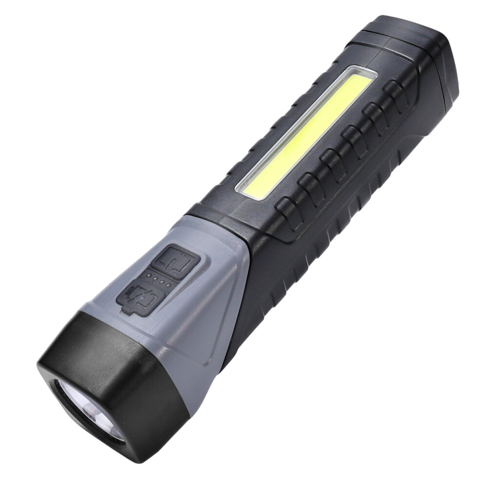 7 Lighting Modes LED Strong Light Flashlight Multi-functional 90-degree Folding Handheld Work Lamp Portable USB Charging COB Camping Hiking Latern