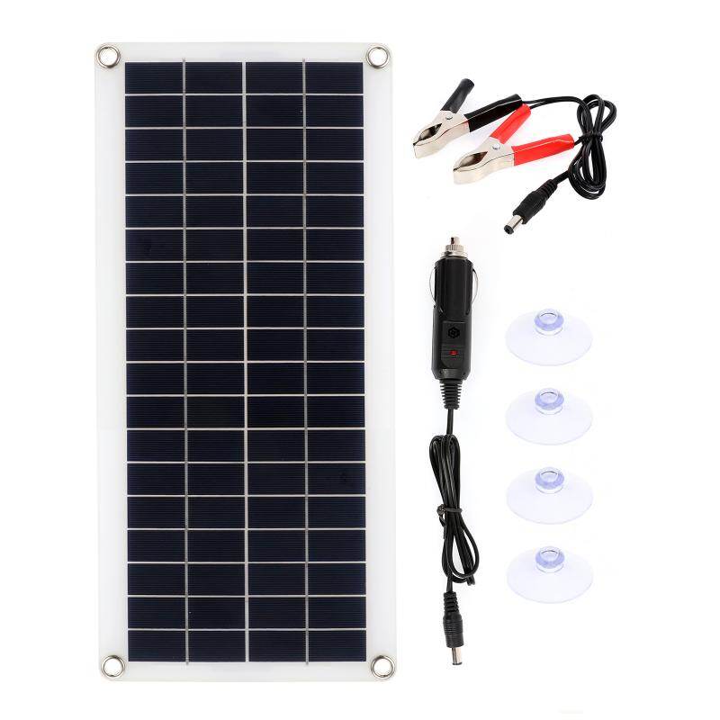 Solar Panel Kit Complete 30W 12V Dual USB Output Solar Cells Poly Solar Board 10-60A Controller Outdroor Battery Power Charger