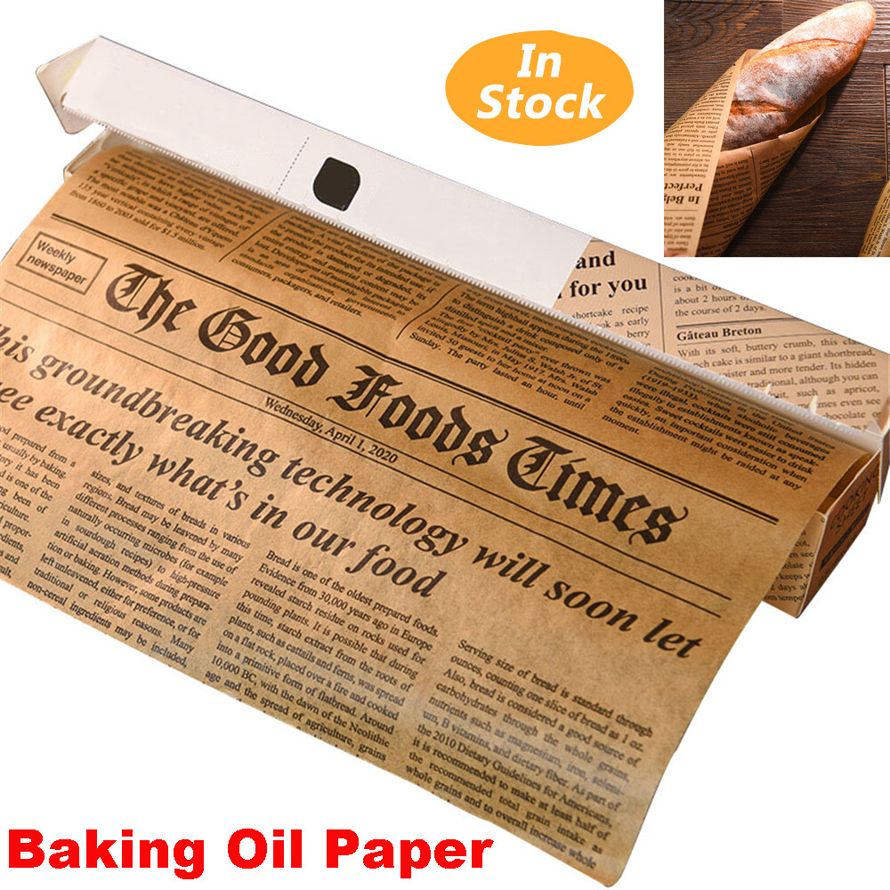 【Hot Sale + In Stock】Parchment Paper Baking Tools Food Grade Grease Paper Bread Sandwich Burger Fries Wrappers Cookie Oilpaper 3 Meters