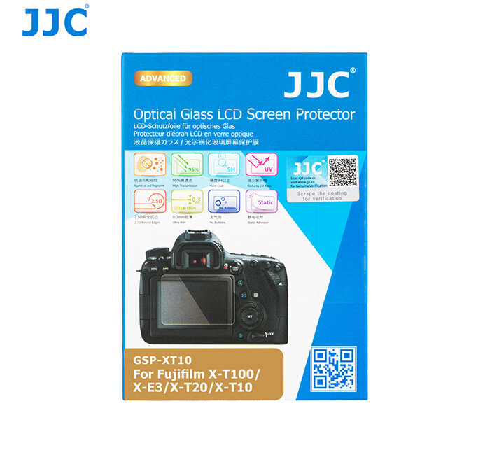 JJC Anti-Scratch Tempered Glass LCD Screen Protector for Fuji Fujifilm X-S20, XT30II, XS10,XT30, XT10,XT20, XT50,XE3, XT100 Camera,HD Clear,Bubble-Free Tempered Glass Screen Shield