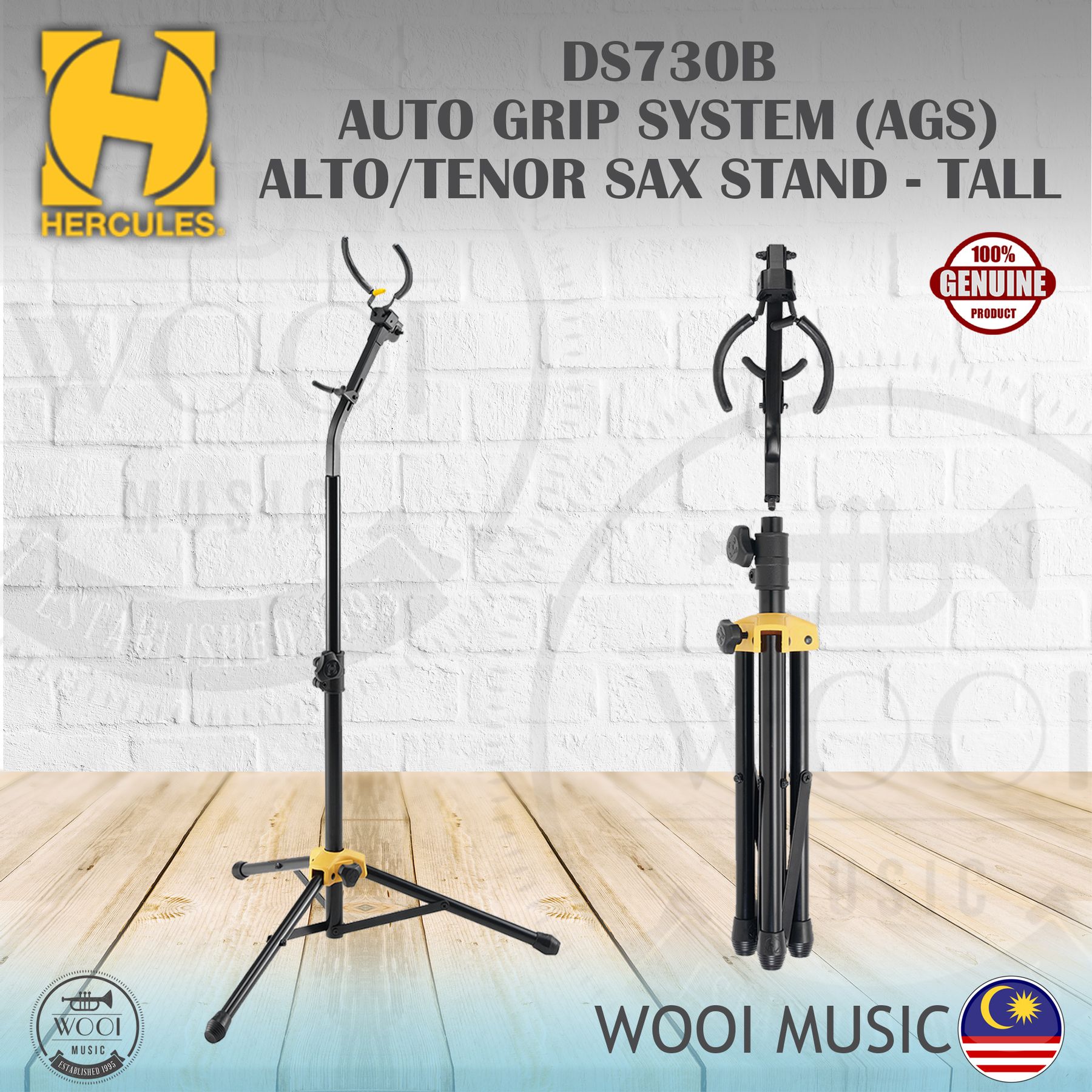 2 Supports Hercules Pour Saxophone Alto/ténor - Modèles DS630BB Et DS630B - Occasion En état De Marche