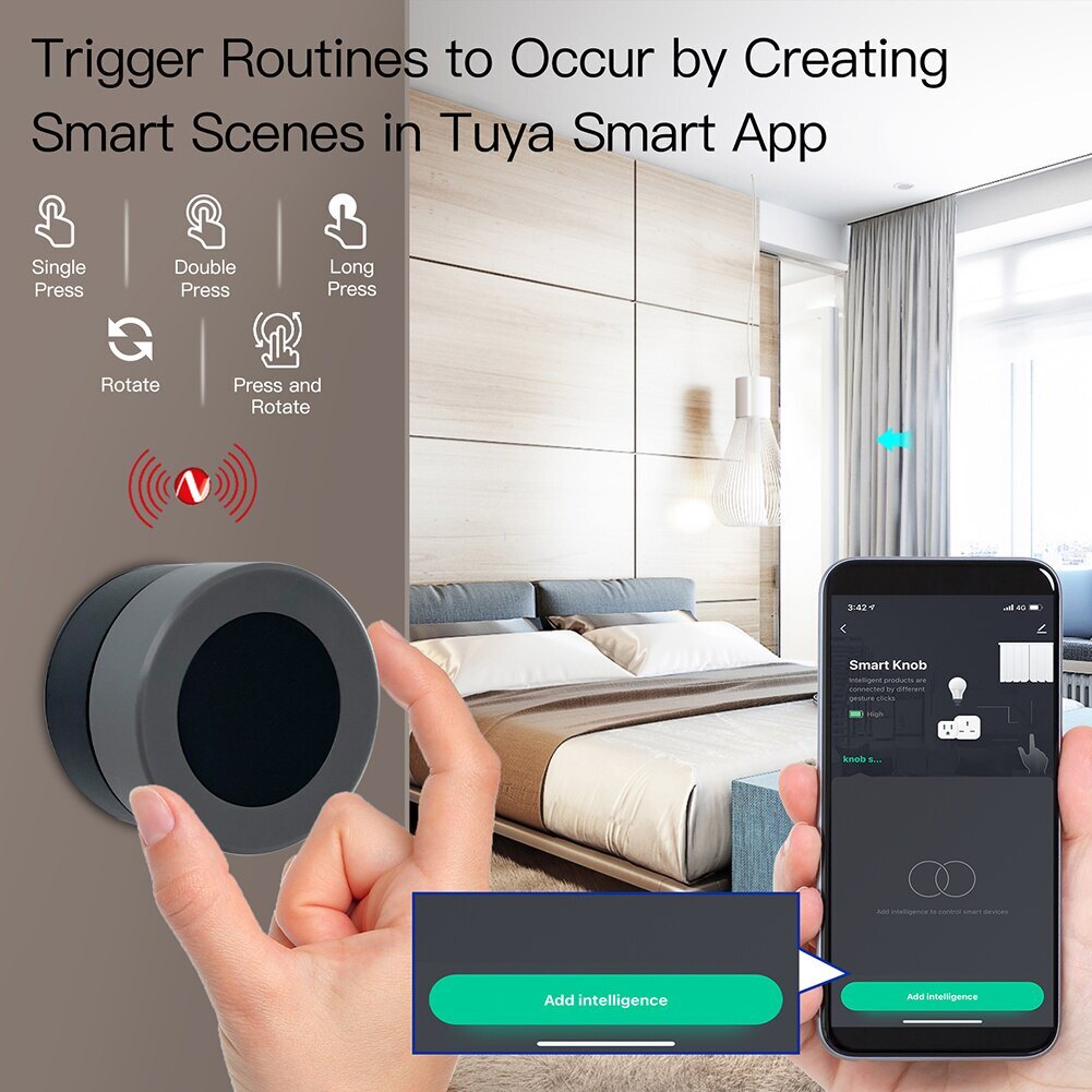 【COD】New Tuya ZigBee Smart Knob Switch Wireless Scene Switch Button Controller Battery Powered Automation Scenario Smart Life App