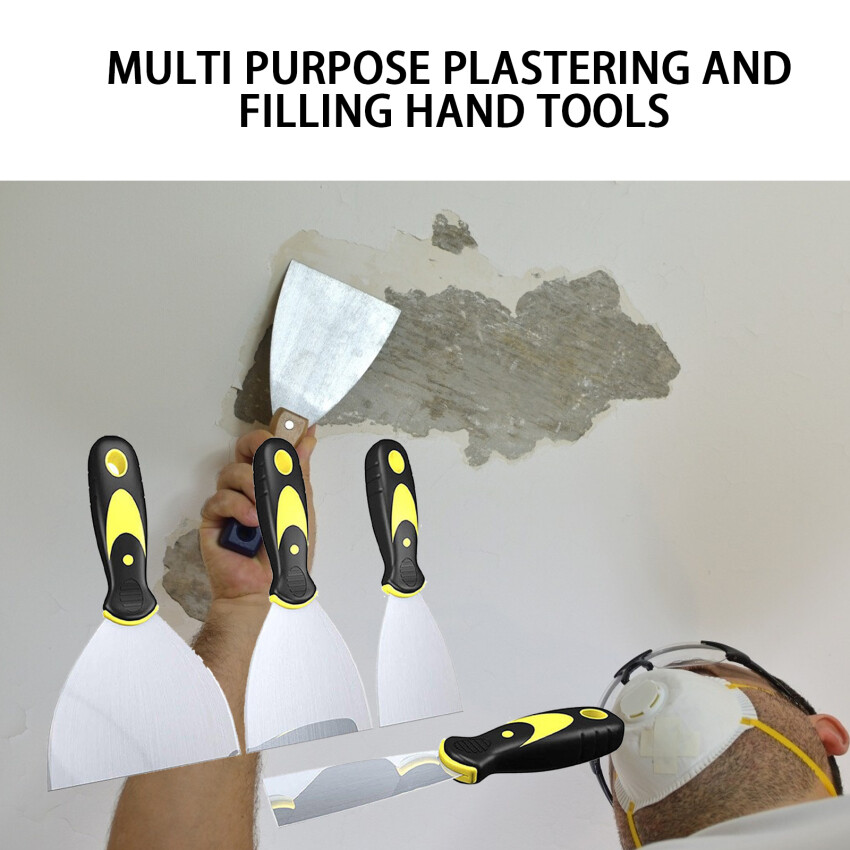 4 pcs Wall Paint Scraper And Putty, Wallpaper Scraper Set, With Anti-Skid Handle, Plastering Tool, Scraper, DIY Hand Tools (2, 3, 4, 5 Inches)