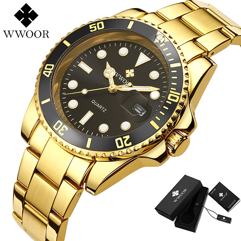 Watch For Men WWOOR Top Luxury Brand Hot Fashion Stainless Steel Waterproof  Quartz Stylish Casual Original Male Wristwatch