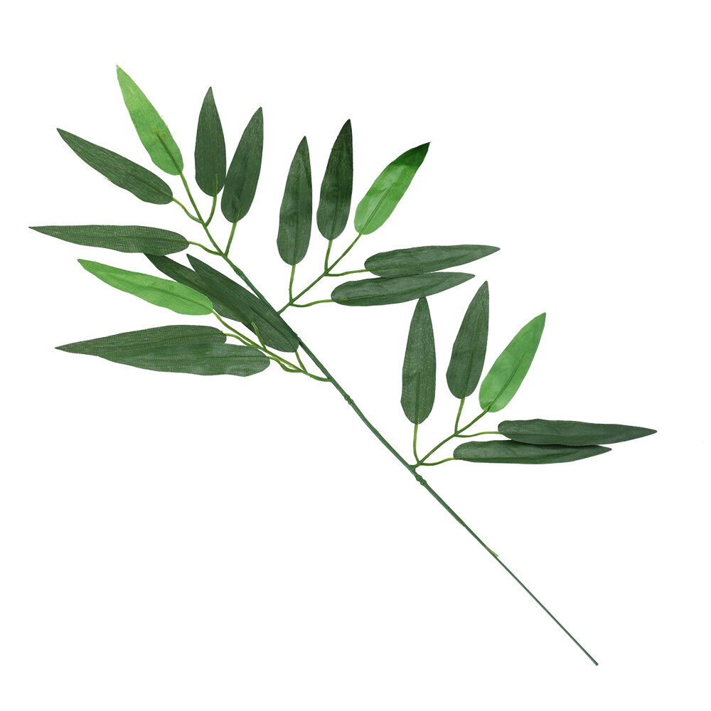 10/5/1pcs Branches Green Artificial Bamboo Leaves Silk Cloth Artificial Plants for Wedding Decoration Home Office Decorative Leaves