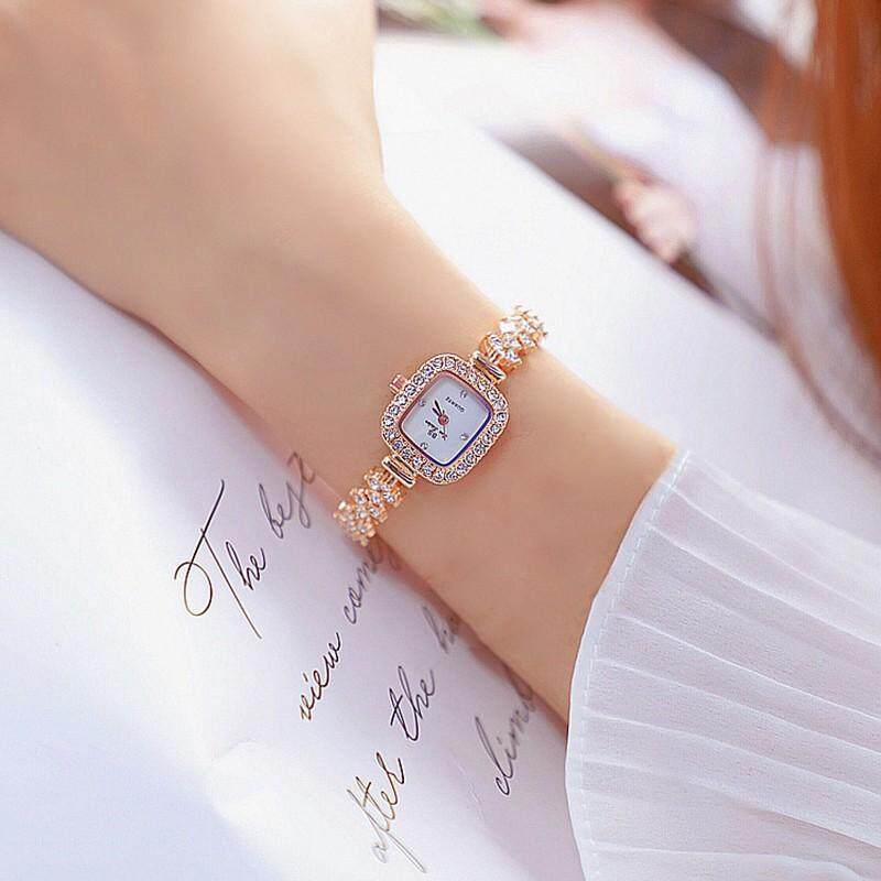 Amorfashion Guest House Mode Terkini Jam Tangan Wanita Berlian Mewah Jam Tangan Wanita Sederhana Jam QUARTZ Kecil Yang Indah Jam Tangan Persegi FA1518