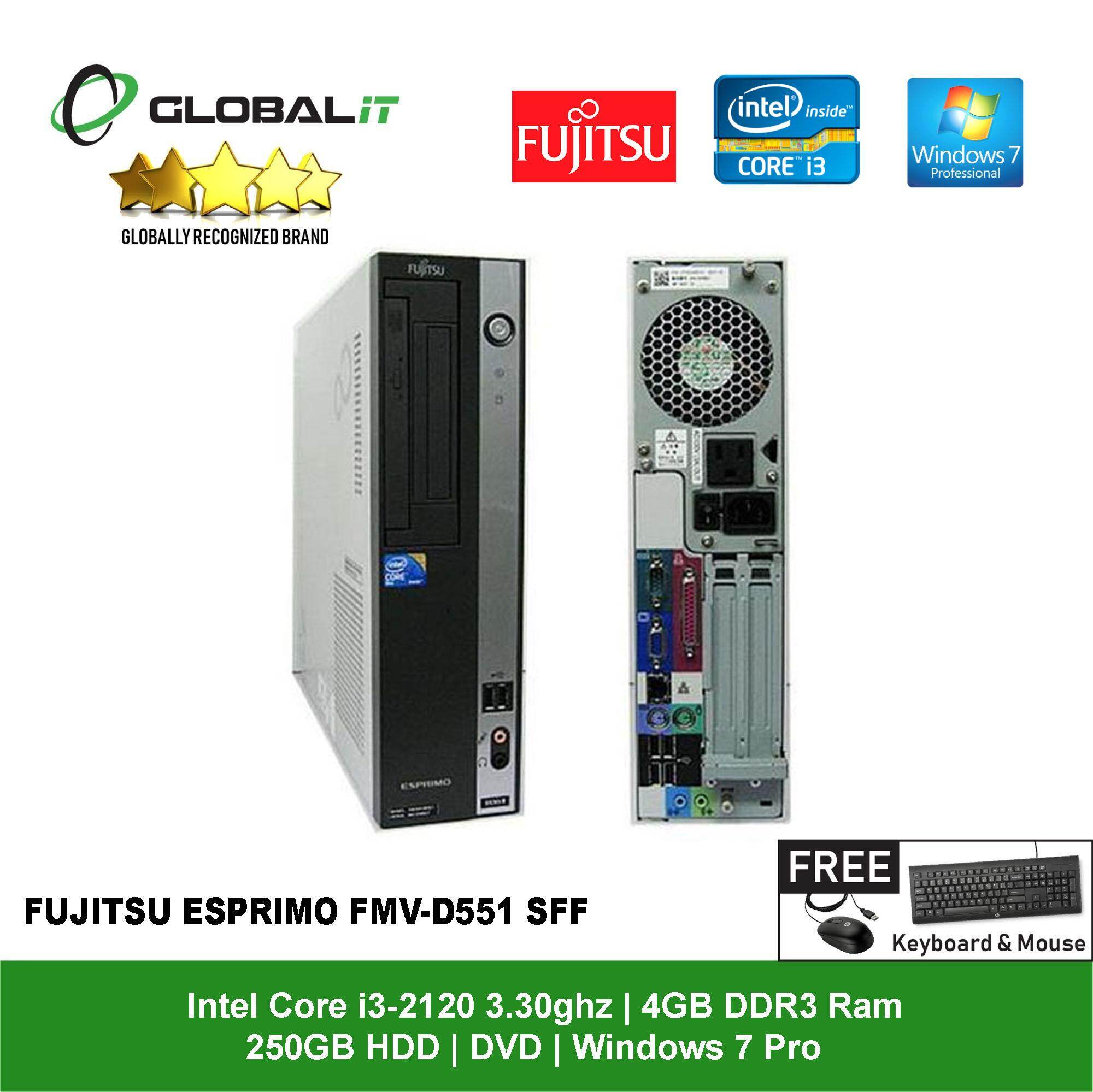 富士通 / ESPRIMO FMV D551/FX Core i3 160GB 4GB Refurbished Desktop) Fujitsu ESPRIMO FMV-D551 SFF / Intel Core i3