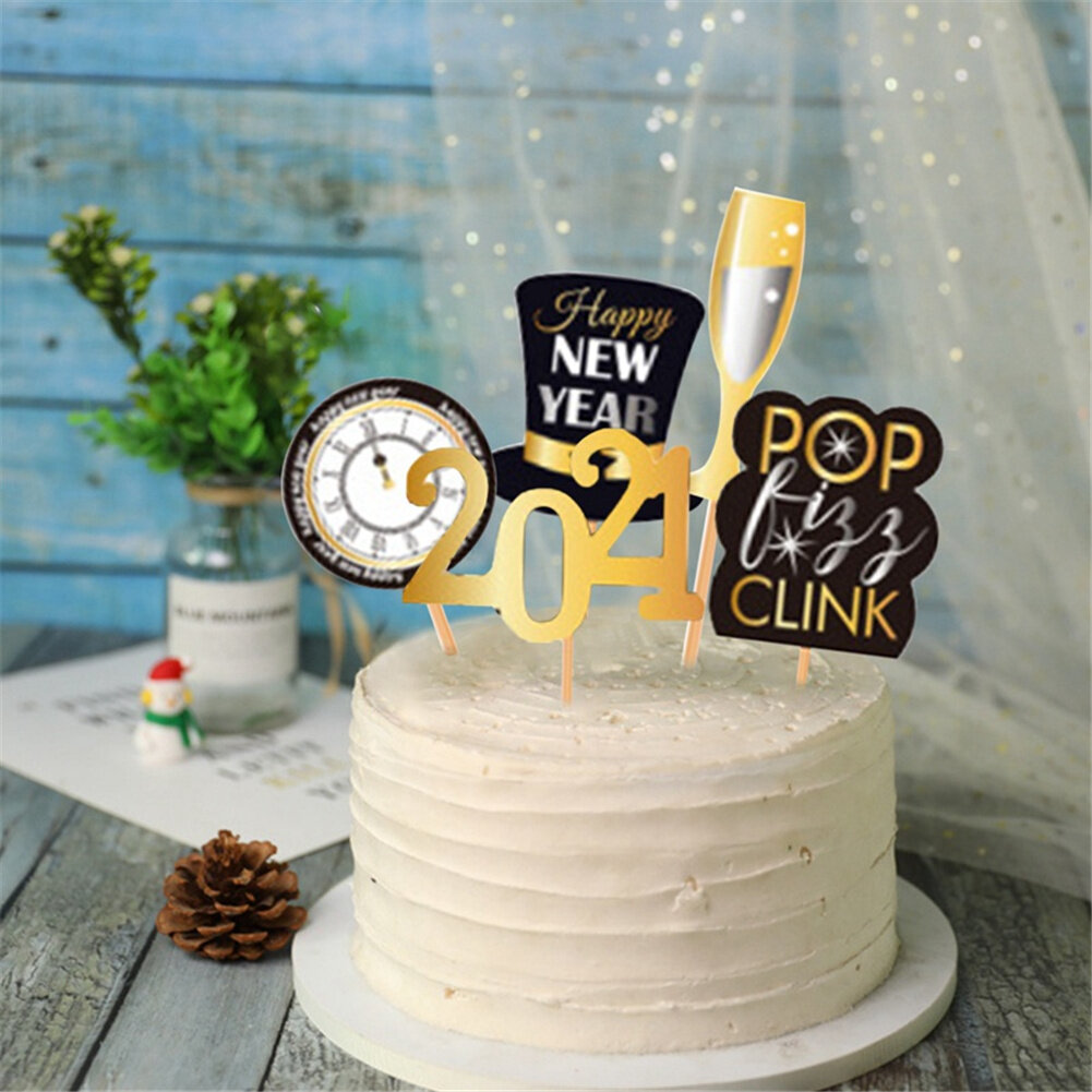 BÁO GIÁ Hinh Anh Dao Làm Bếp | Shopee Lazada Sendo Tiki mới nhất 30 【 New Arrivals 】 】 6 Cái/bộ Cake Topper, 2022 Năm Mới Long Lanh Giấy Cupcake Cờ, Cá Nhân Bánh Trang Trí Thiết Bị Hình Ảnh Gian Hàng Đạo Cụ