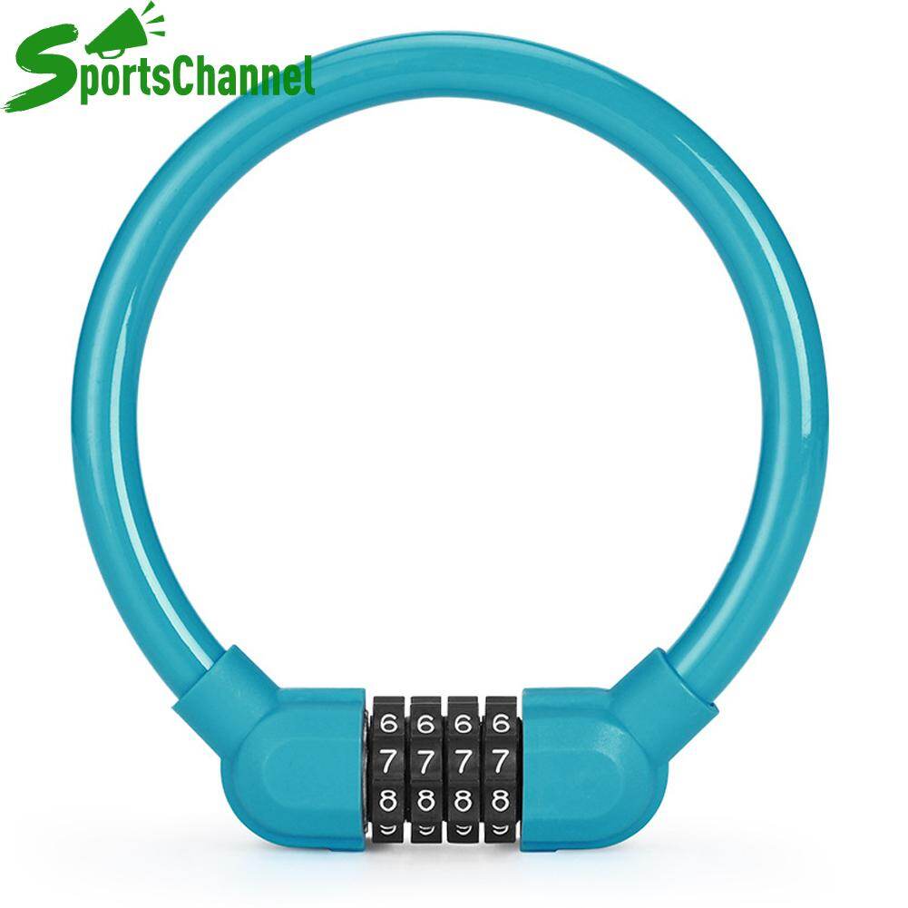 Bike Steel Cable Padlock Anti-theft Round Ring Security Bike Lock Scooter Bicycle Chain Lock