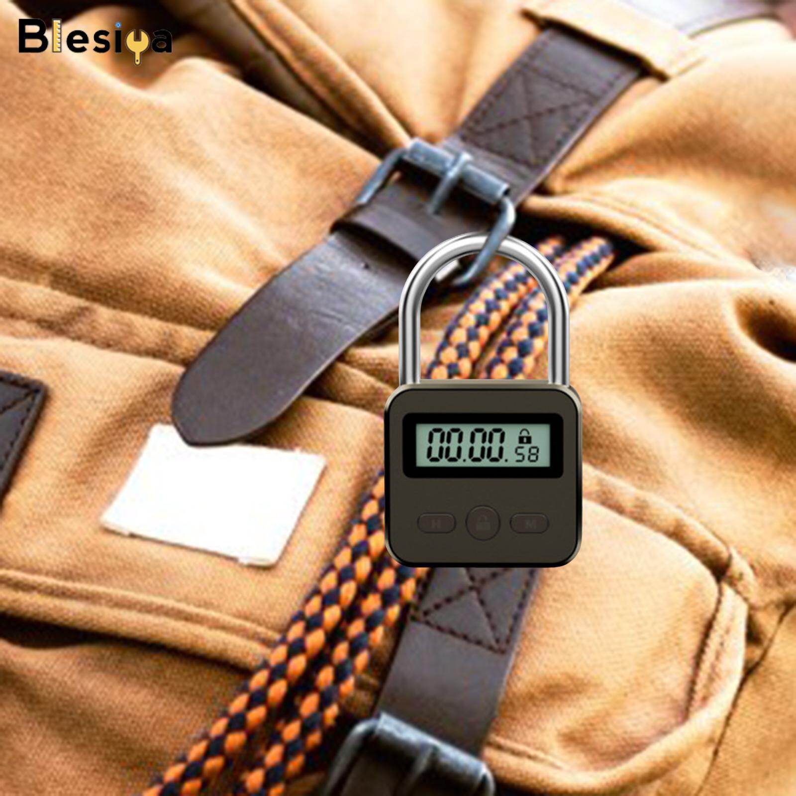 Blesiya LCD Display Multifunction Electronic Time Metal Timer lock Adult Habit