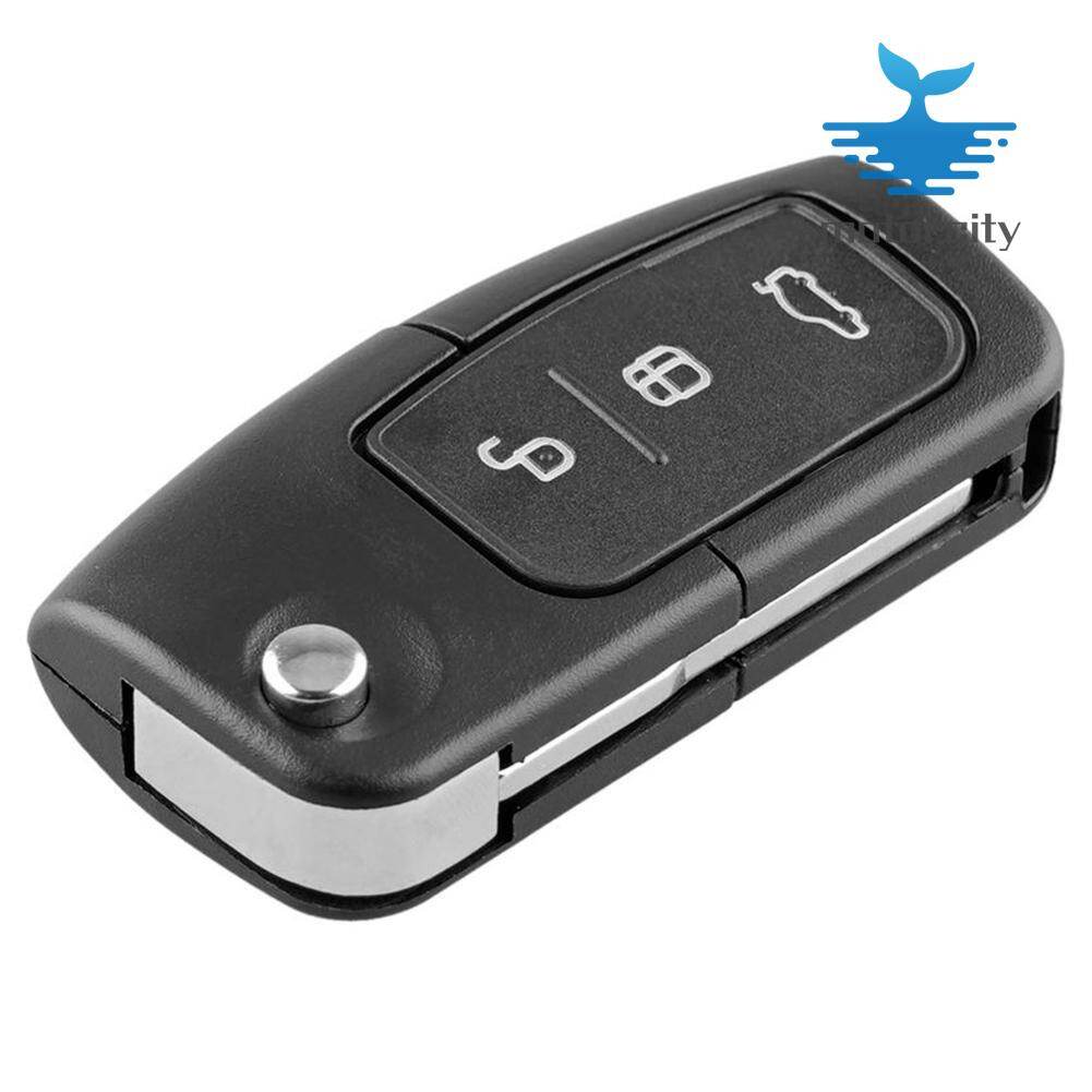 433mhz 4d63 chip 3 button folding remote key fob for focus mondeo fiesta