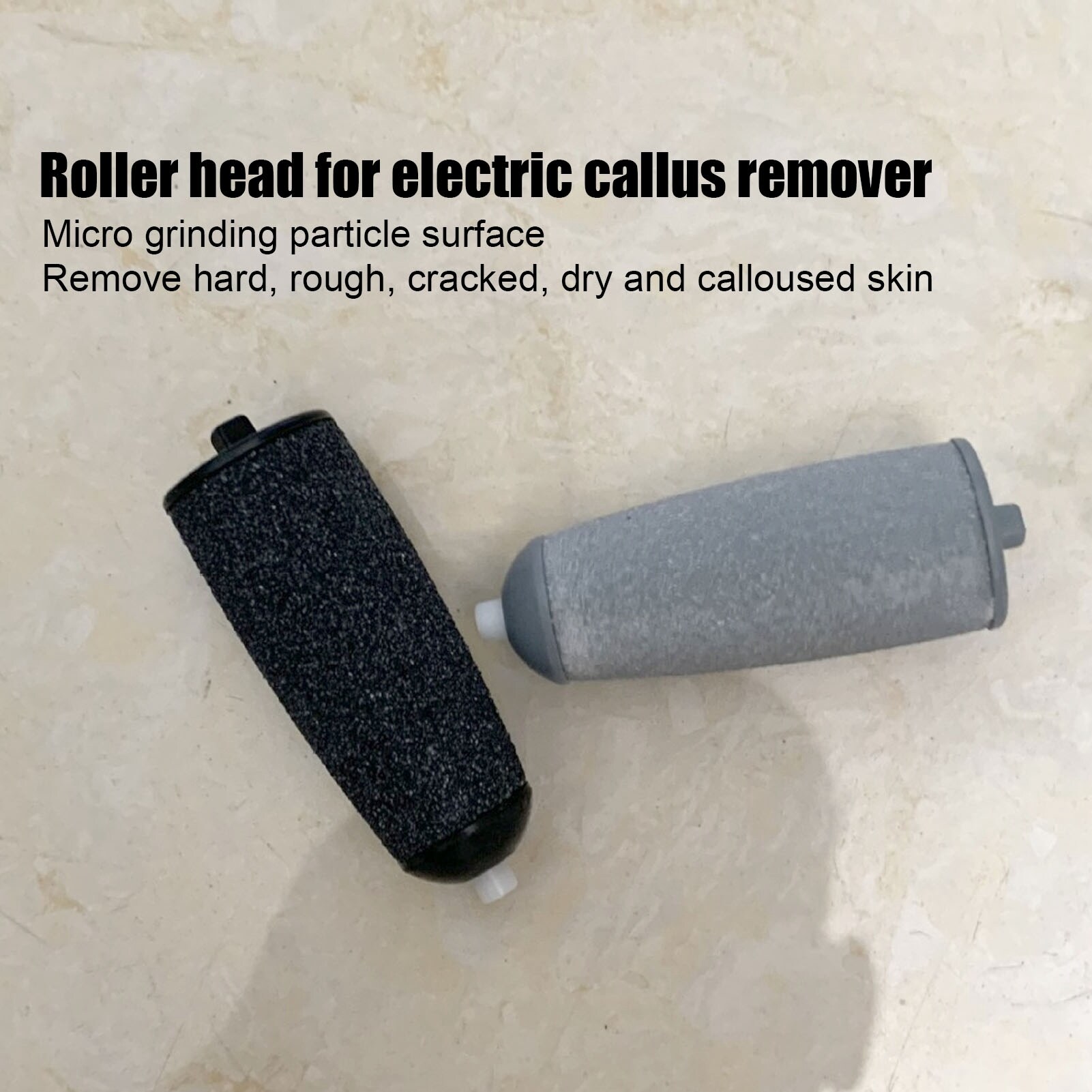 Foot File Roller Head, Reusable Coarse 10pcs Callus Roller Head for Home