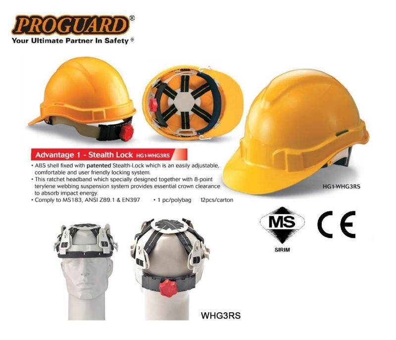 Proguard Advantage 1 Industrial Safety Helmet (Stealth Lock), Yellow