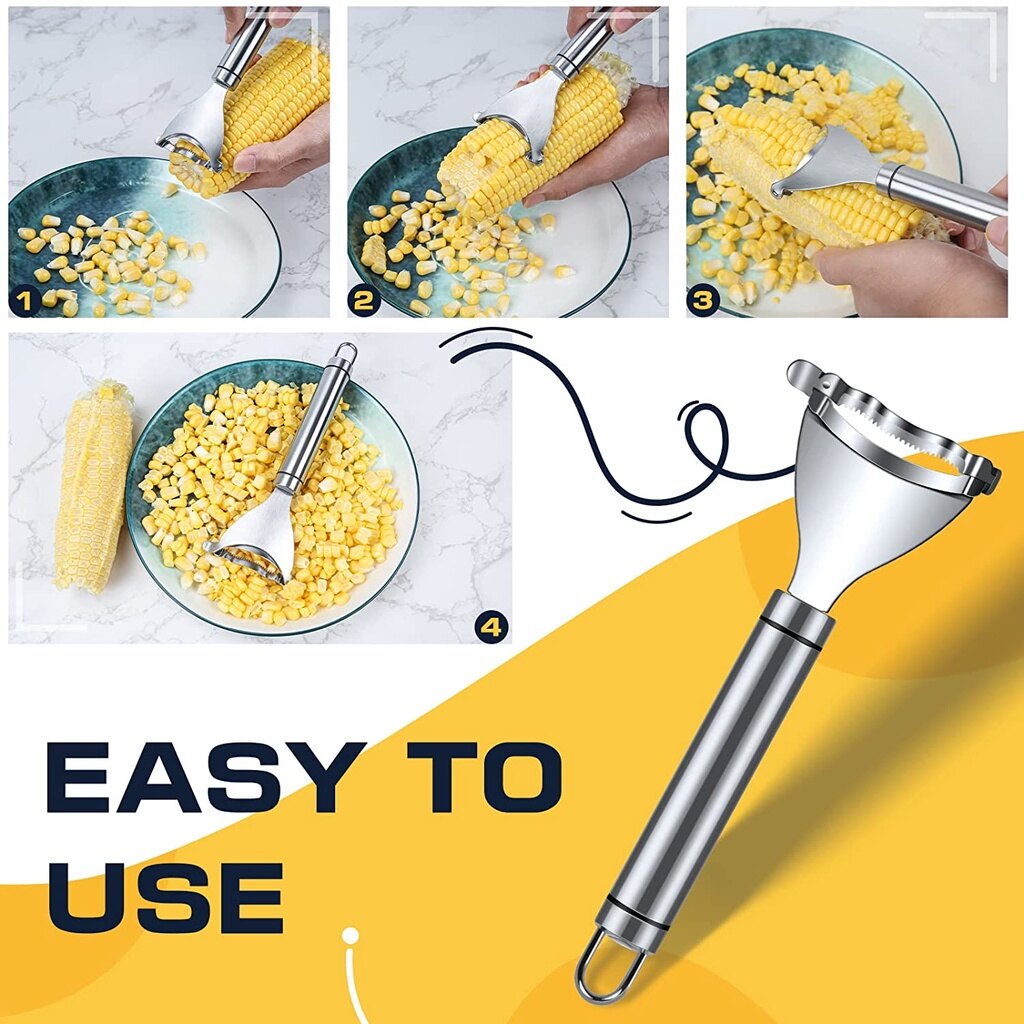 Stainless Steel Corn Cutter Peeler Stripper Corn Thresher Tool Slicer Corn StripperHome