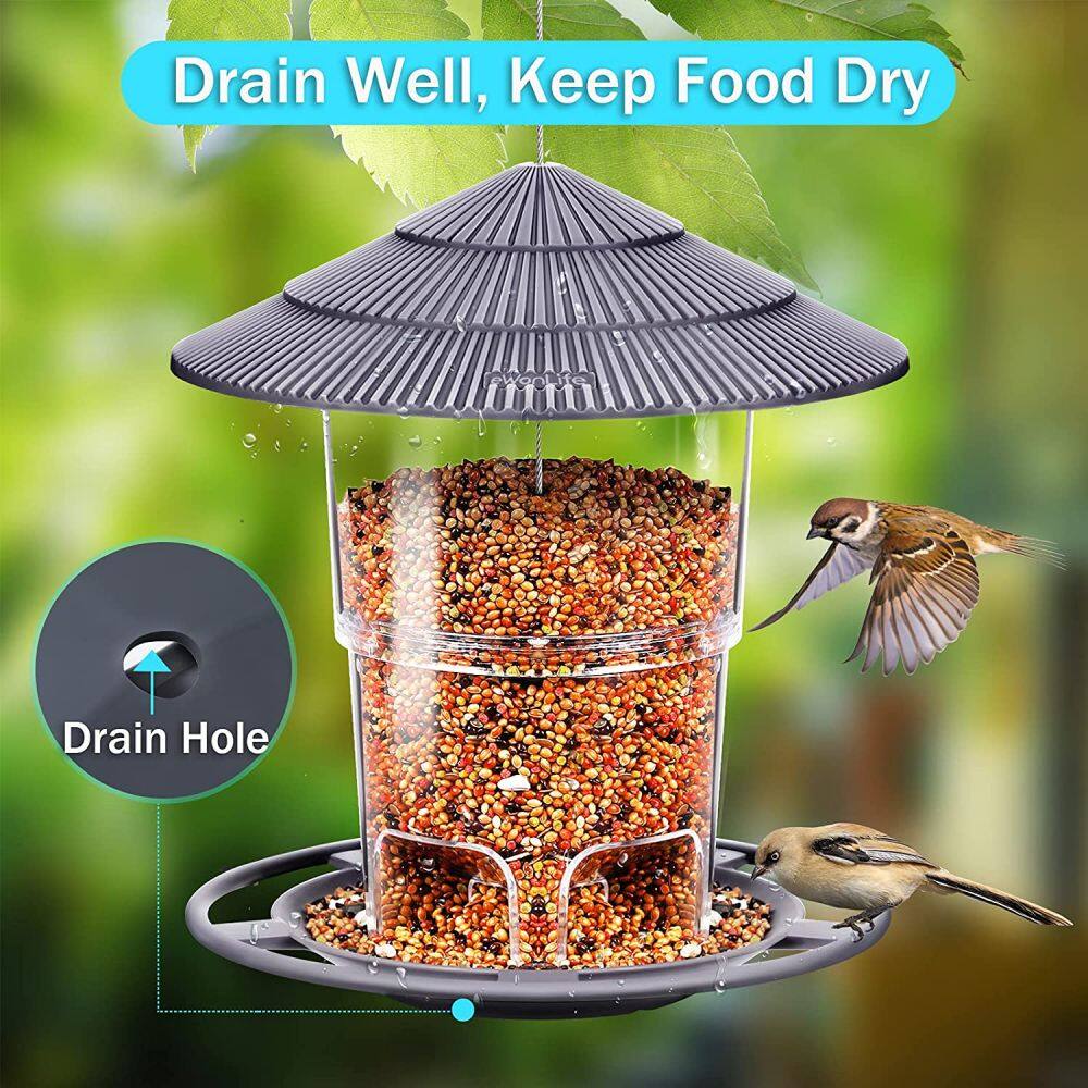 【Ready Stock】Outsid Bird Feeders, Hanging Bird Feeder, Squirrel Proof Birds Feeder and Garden Decoration Yard for Bird Watchers  for garden, backyard, terrace