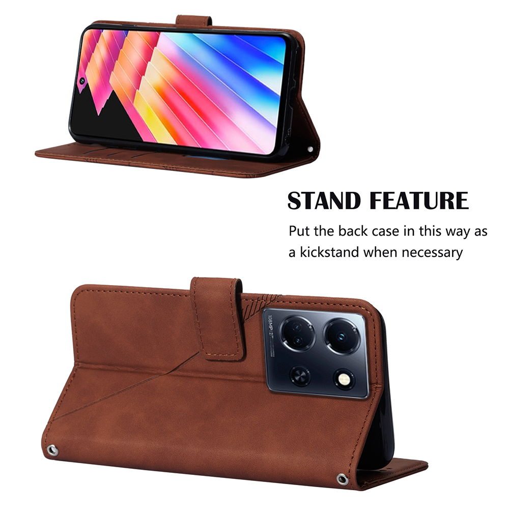 Ốp Điện Thoại Cho infinix Note 40 Note 40 5G Note 40 Pro 4G Note 40 Pro 5G Note 40 Pro+ 5G Note 30 5G Note 30 30i 30 vip 30 Pro, Ốp Da PU Cảm Giác Da Với Giá Đỡ Khe Thẻ Thiết Kế Chống Sốc