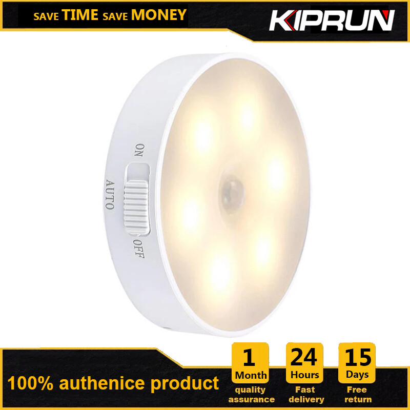 [Hàng Có Sẵn] Đèn Cảm Biến Chuyển Động KIPRUN, Đèn Ngủ Cảm Biến Chuyển Động PIR 6 Đèn LED Tự Động Bật/Tắt Cho Trang Trí Phòng Ngủ Phòng Ngủ Đèn Phát Hiện Đèn Trang Trí Tường Đèn Cầu Thang Tủ Quần Áo Phòng Lối Đi