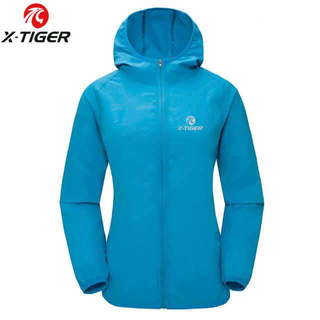 X-TIGER Áo Khoác đi xe đạp Jersey thể thao phản quang chống nắng/ Tia UV áo khoác gió đạp xe, đi bộ đường dài siêu nhẹ thời trang cho Nữ