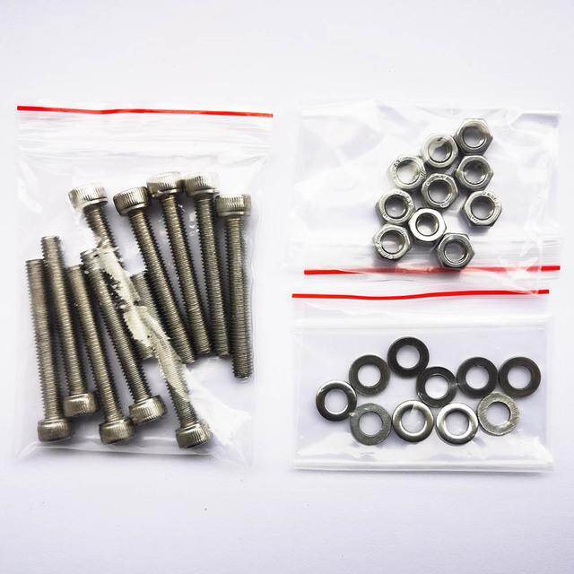1 20set screws nuts washers set m3 m4 m5 m6 m8 m10 stainless steel 304 din912 hexagon hex socket head cap allen screw l 6 60mm