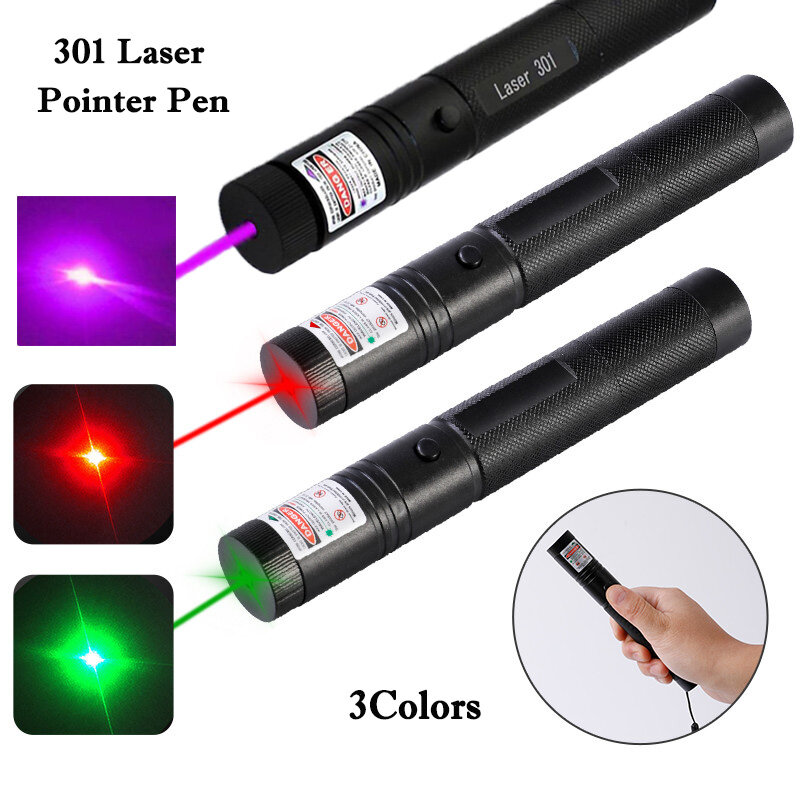 (Battery is not included)10000m 405nm 301 Blue-violet Laser Pointer Pen High Power Lazer Visible Beam Light 3Colors