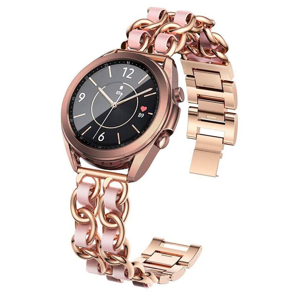20mm 22mm Metal Leather Loop Starp for Samsung Galaxy Watch 6 5 4 3 41mm 46mm Active 2 44 40mm Stainless Steel Bracelet for Amazfit Huawei Watch Band