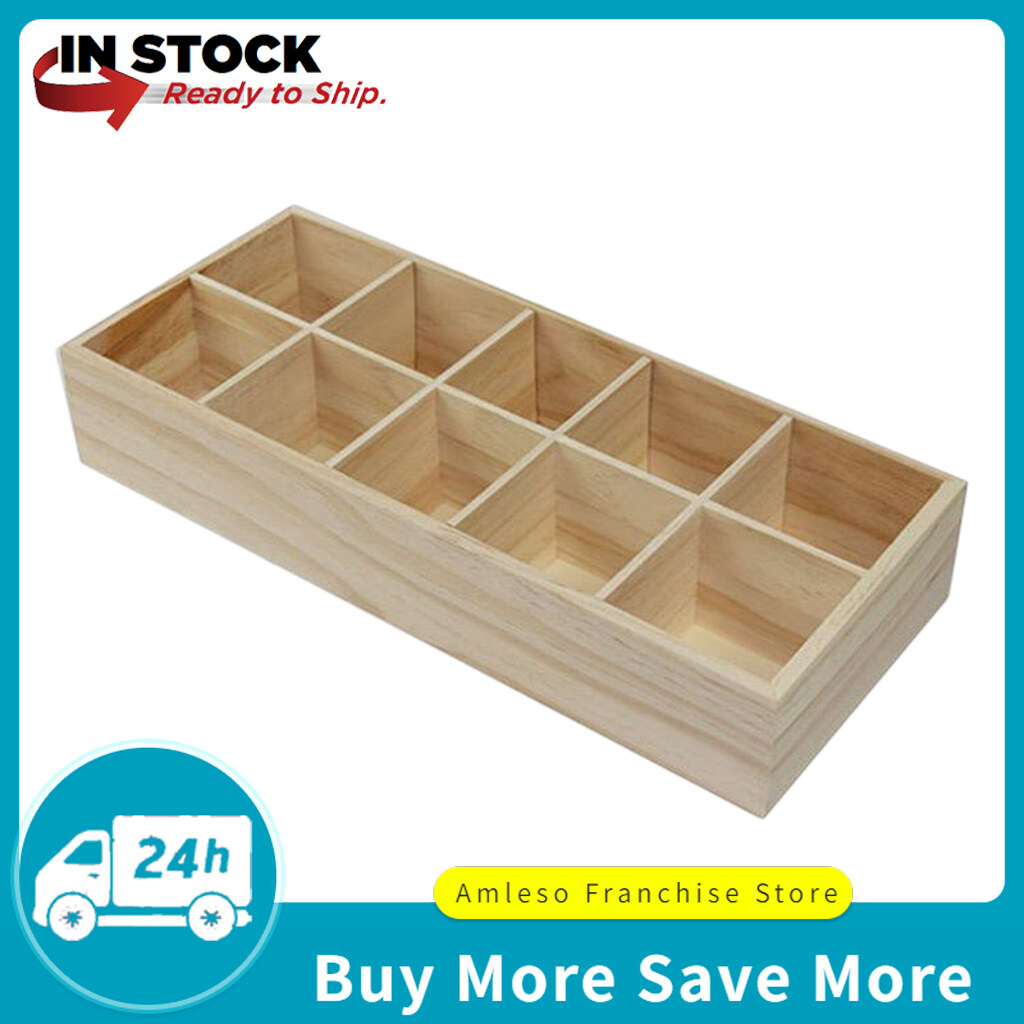 wooden box with small compartments