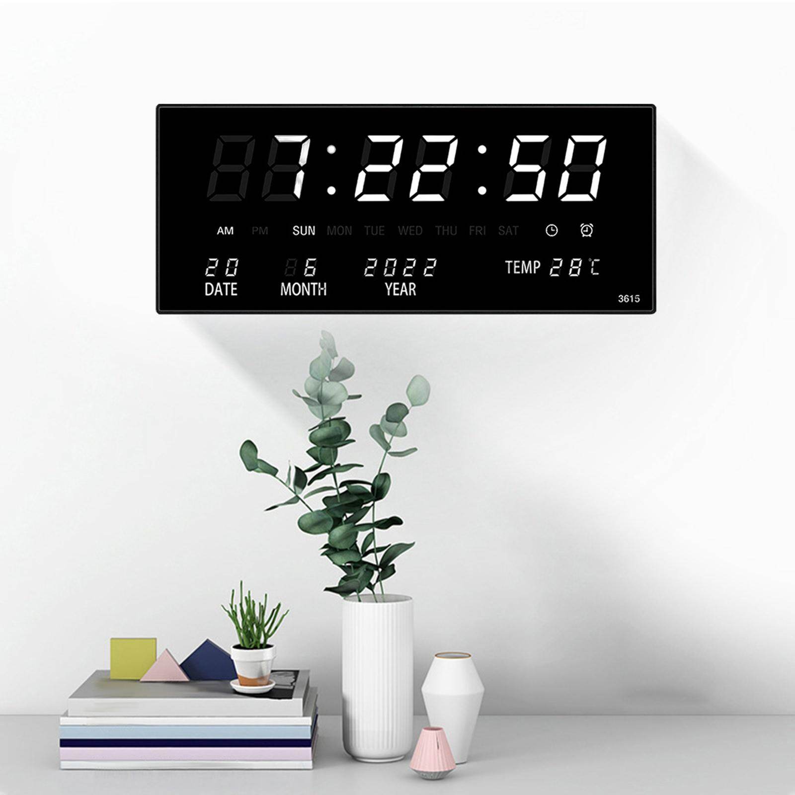 Blesiya Digital Alarm Clock with Temperature Display Date for Bedroom Elderly